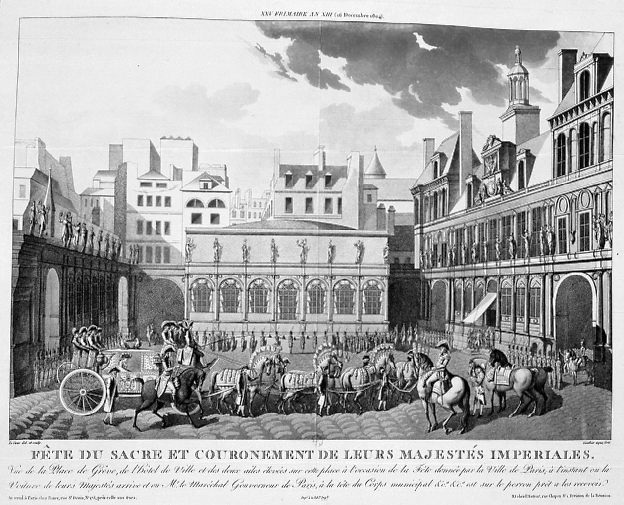As Festas da Coroação, Paris, 2 de dezembro de 1804, século XIX de Unbekannt