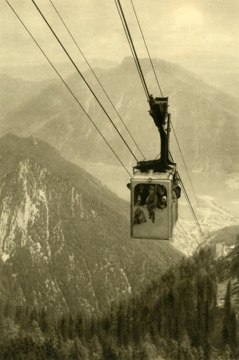 O teleférico de Feuerkogel, Alta Áustria, c1935. de Unbekannt