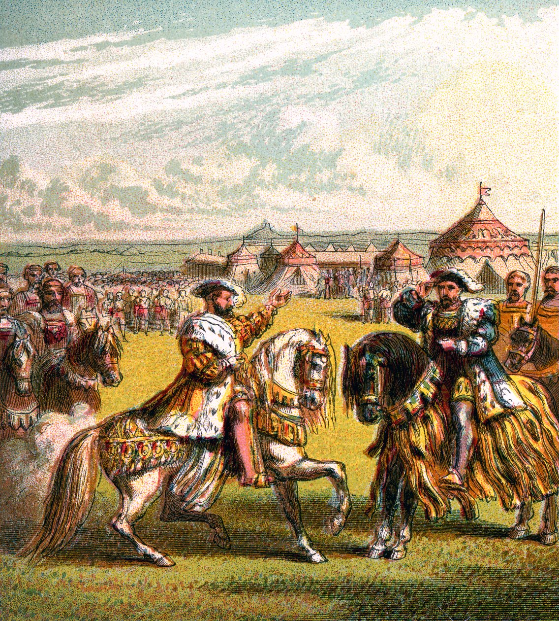 O campo do pano de ouro, 1520, c1850 de Unbekannt