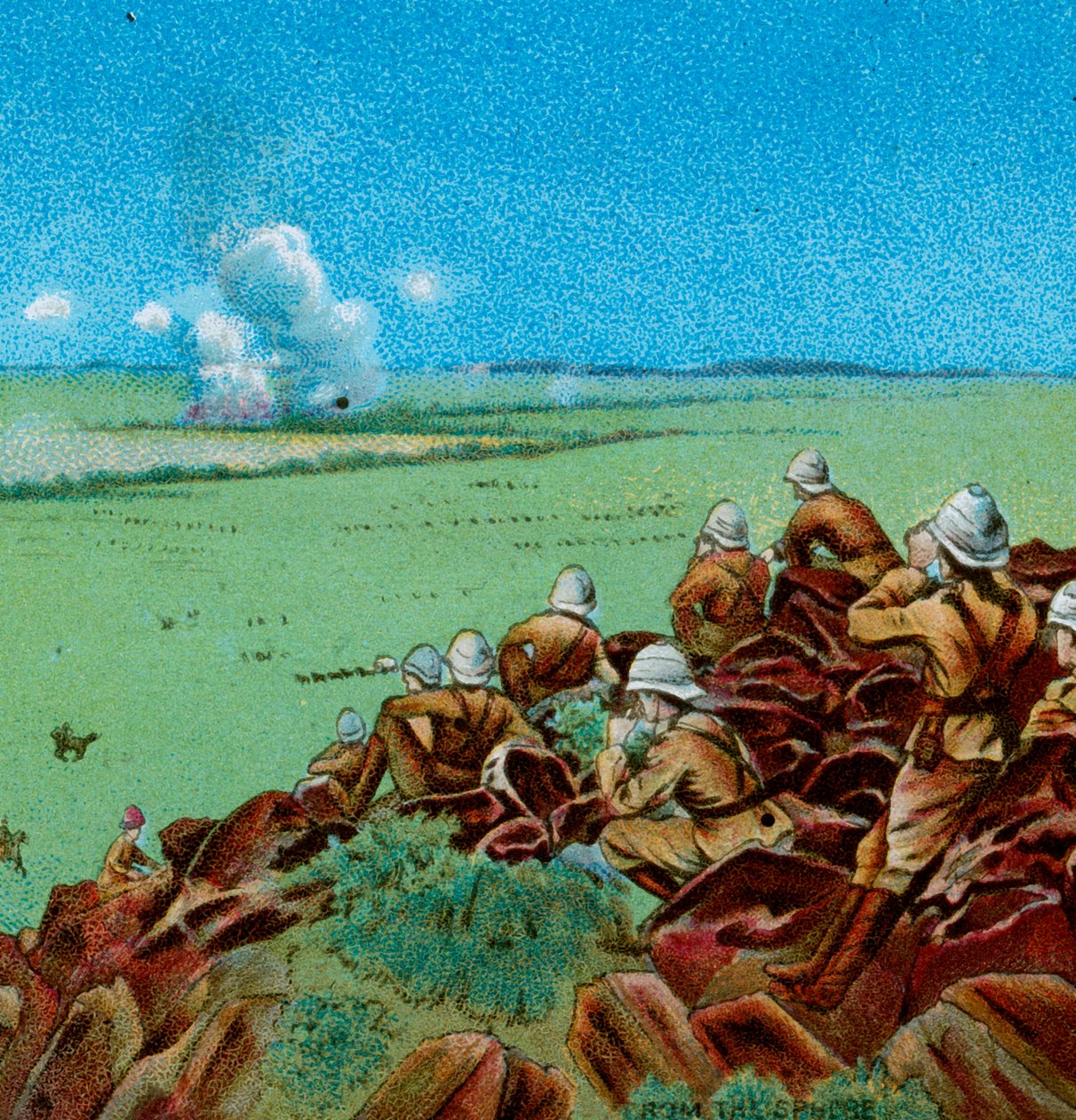 A luta em Paardeberg, 1900 de Unbekannt