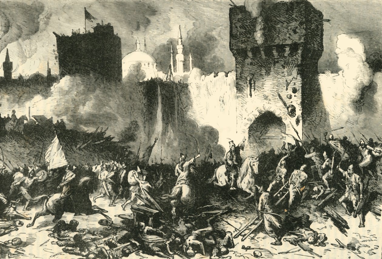 O assalto final a Constantinopla, 29 de maio de 1453, 1890. de Unbekannt