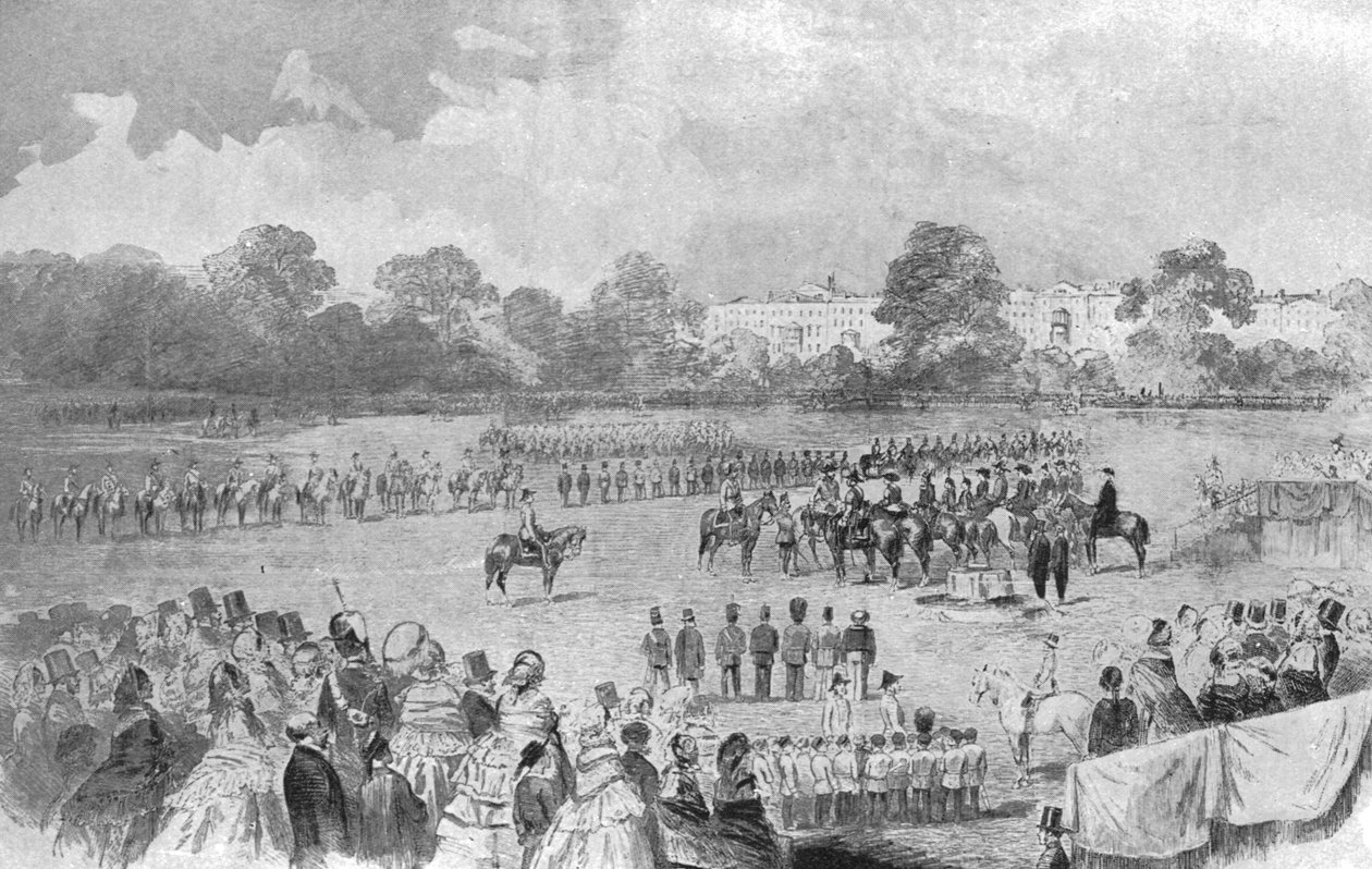 A primeira distribuição da Victoria Cross pela rainha Victoria, Hyde Park, 26 de junho de 1857, 1901. de Unbekannt