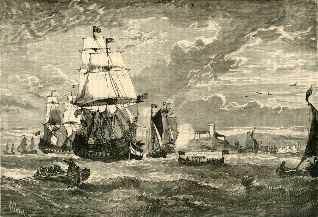A Primeira Frota da Companhia das Índias Orientais Partindo de Woolwich, 1601, 1890. de Unbekannt