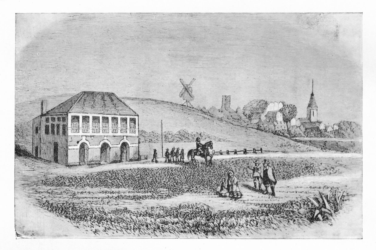 O primeiro grande stand em Newmarket, c1765, 1911 de Unbekannt