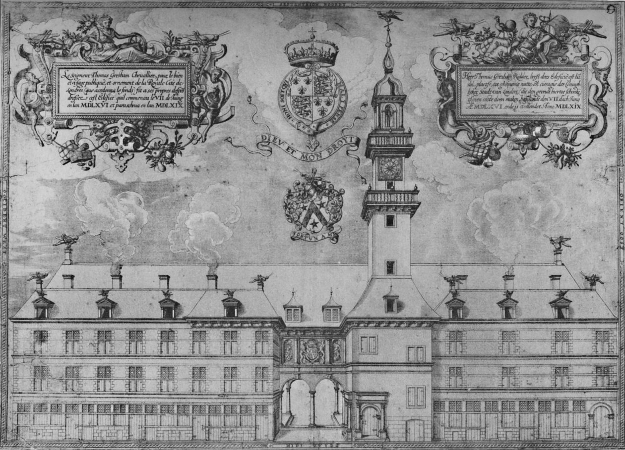 A Primeira Troca Real em 1569, século 16, 1928 de Unbekannt