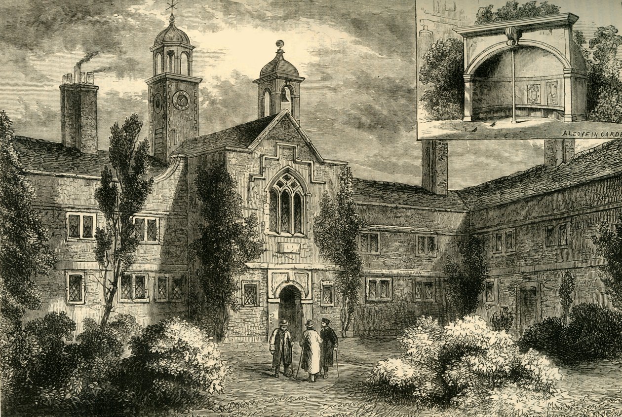 O Fishmongers Almshouses em 1850, c1878. de Unbekannt