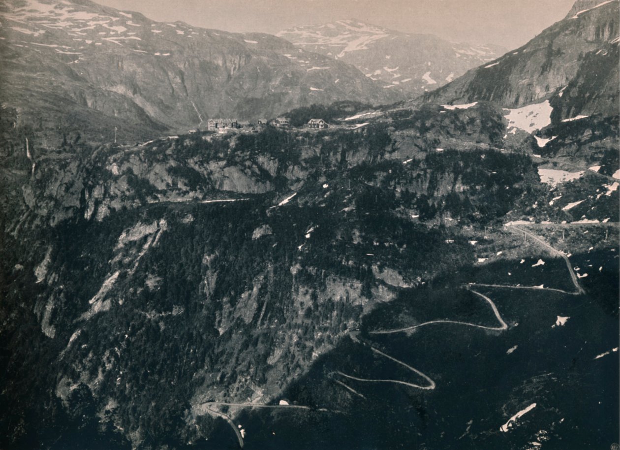 O vale de Flaam, olhando para Vatnehalsen, 1914. de Unbekannt