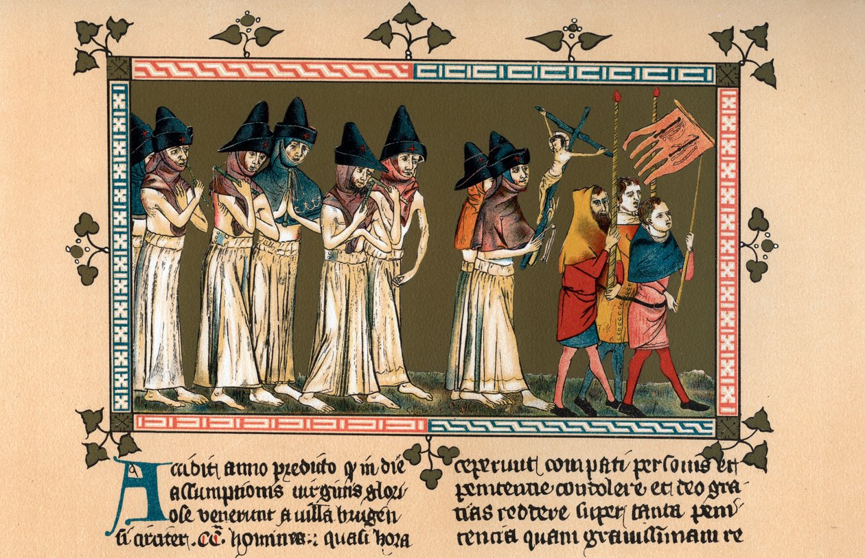 Os flagelantes de Doornik em 1349, 1903 de Unbekannt