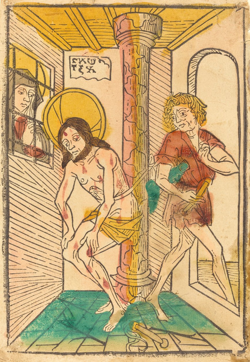 A Flagelação na Presença de Maria, 14651475. de Unbekannt
