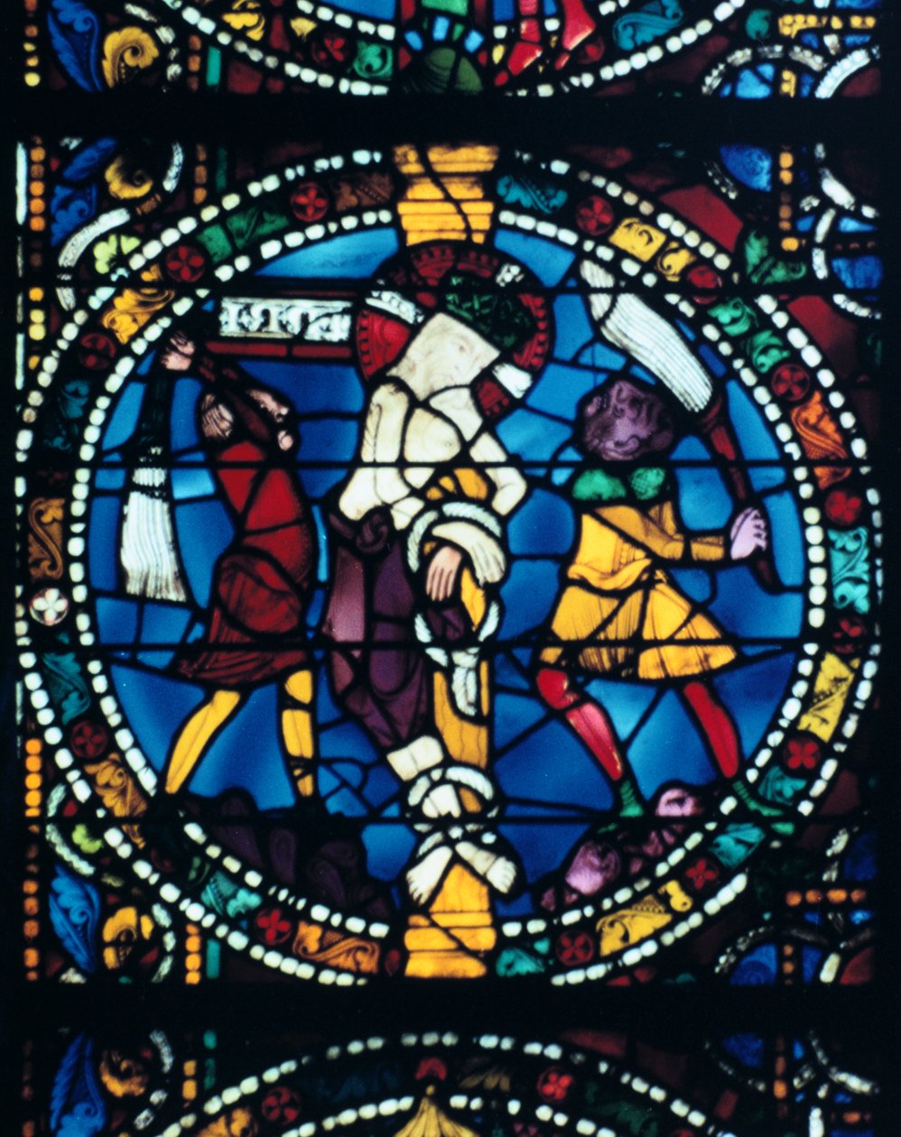 A Flagelação, vitral, Catedral de Chartres, França, 1194-1260 de Unbekannt