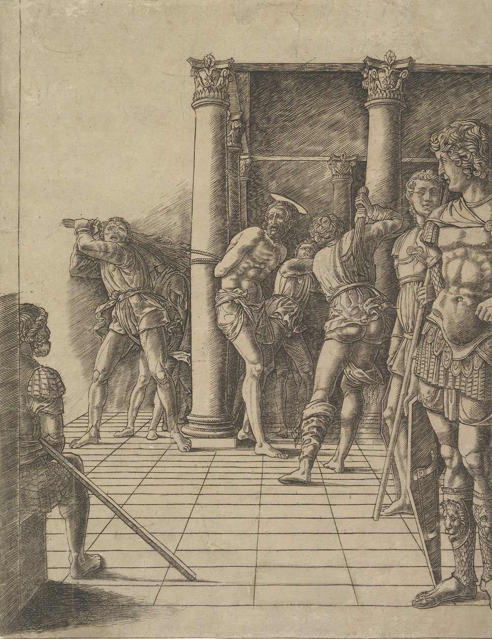 A Flagelação, com o Pavimento, ca. 1475-80. de Unbekannt