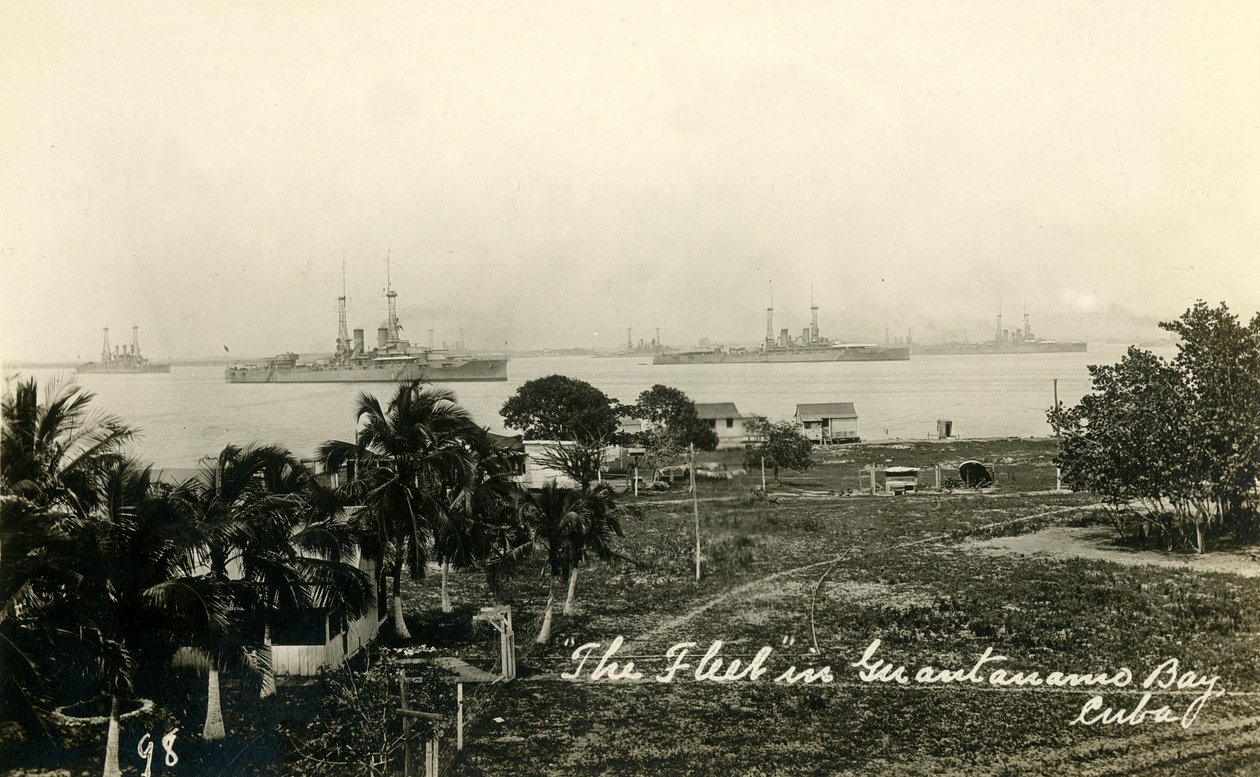 A frota em Guantanamo Bay, Cuba, c1919. de Unbekannt