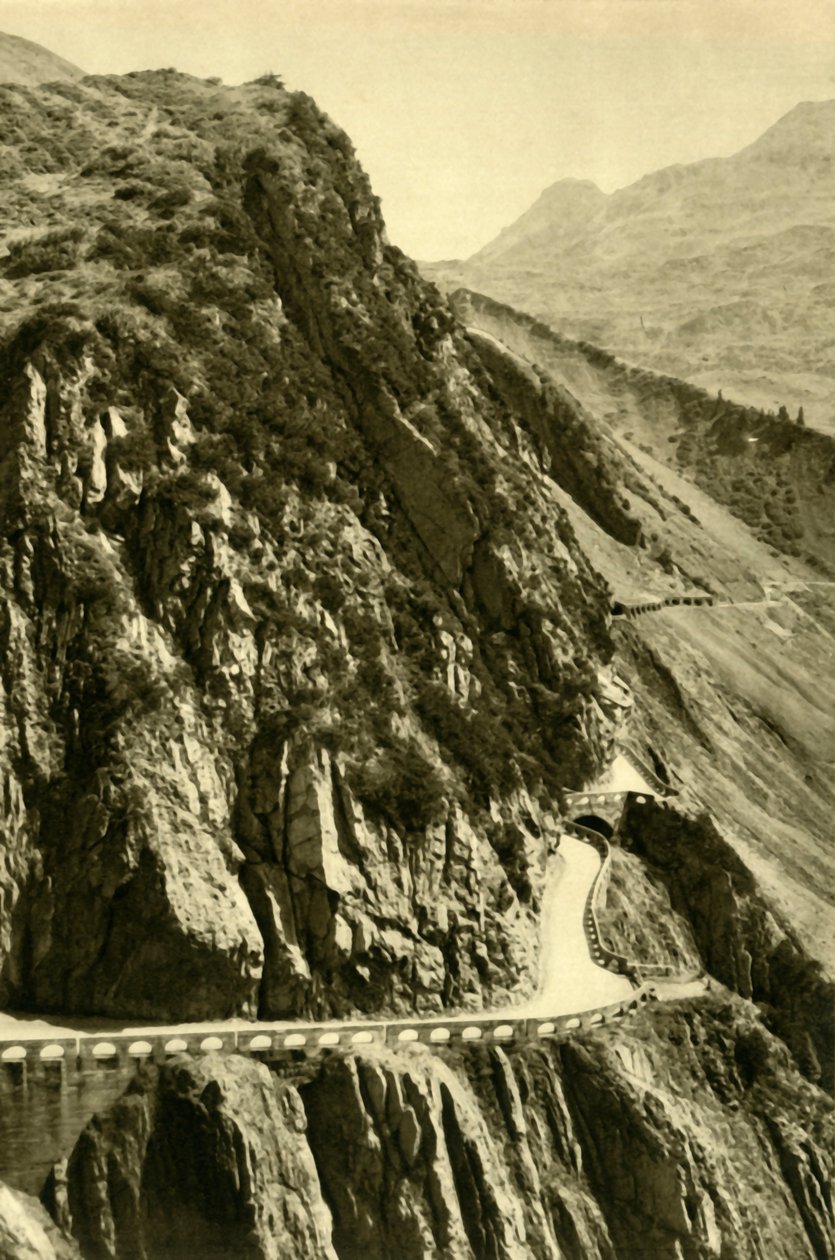 O Flexen Pass, Vorarlberg, Áustria, c1935. de Unbekannt