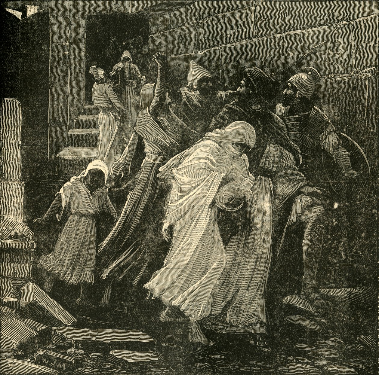 A fuga de Zedequias, 1890. de Unbekannt