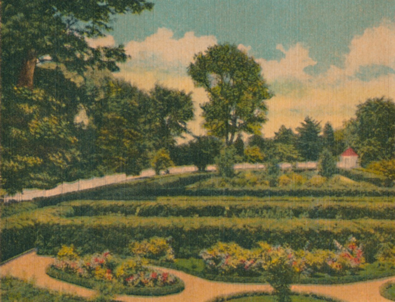 O Jardim das Flores, uma vista do extremo oeste, 1946 de Unbekannt
