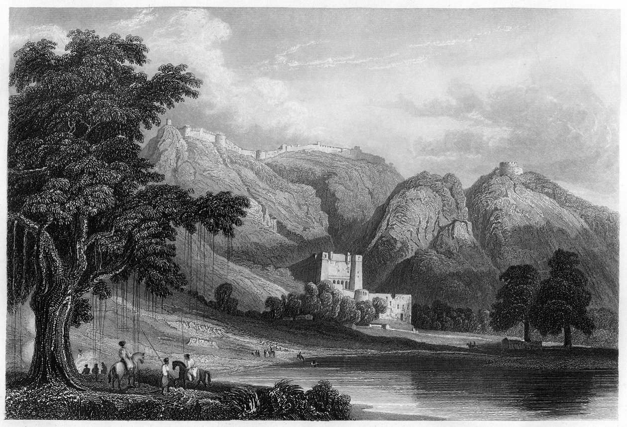 A fortaleza de Bowrie, Rajpootana, Índia, c1860 de Unbekannt