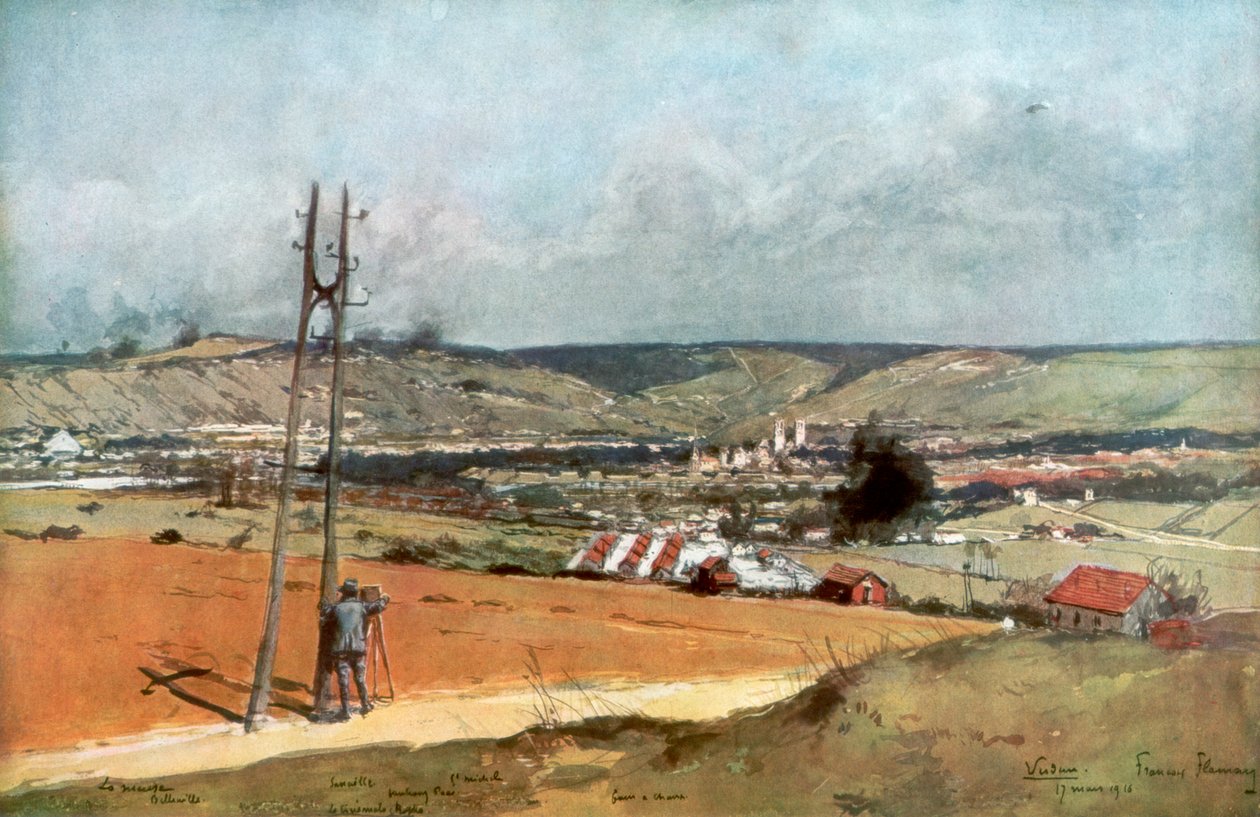 Os fortes de Chaume, Verdun, França, 19 de março de 1916, 1926 de Unbekannt