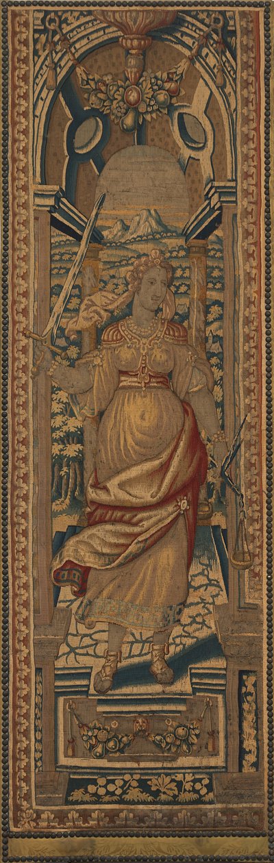 As Quatro Virtudes Cardeais: Justiça, c. 15501600. de Unbekannt