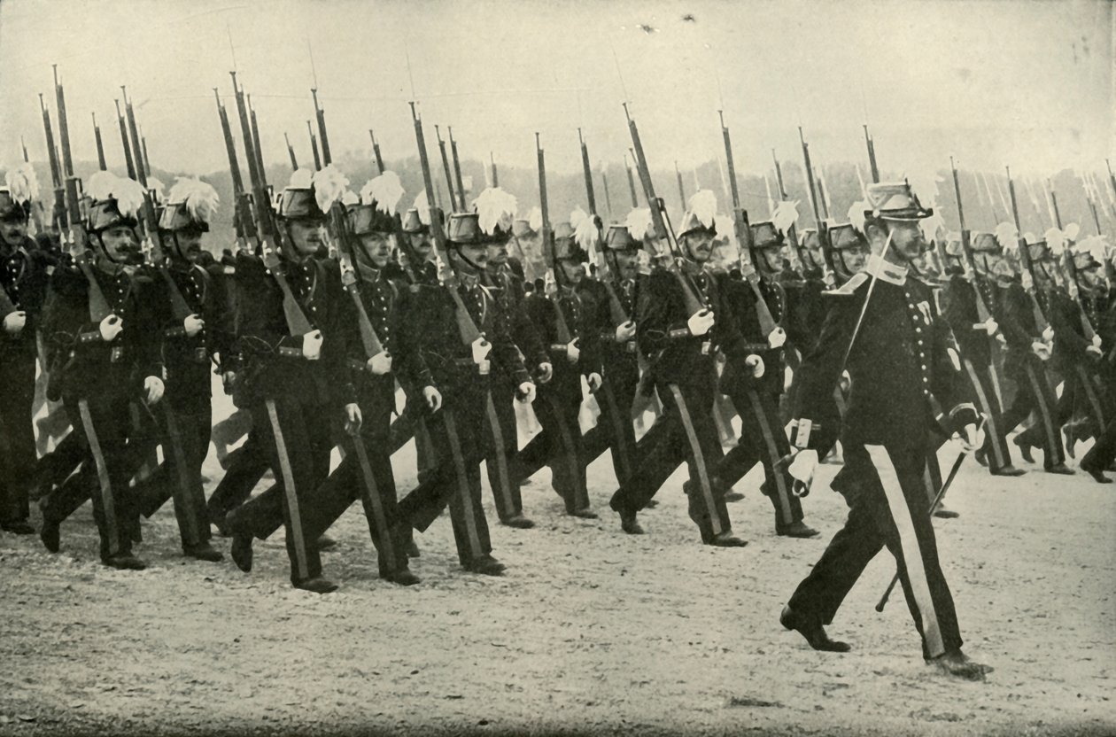 O oficial do exército francês em formação, 1919. de Unbekannt