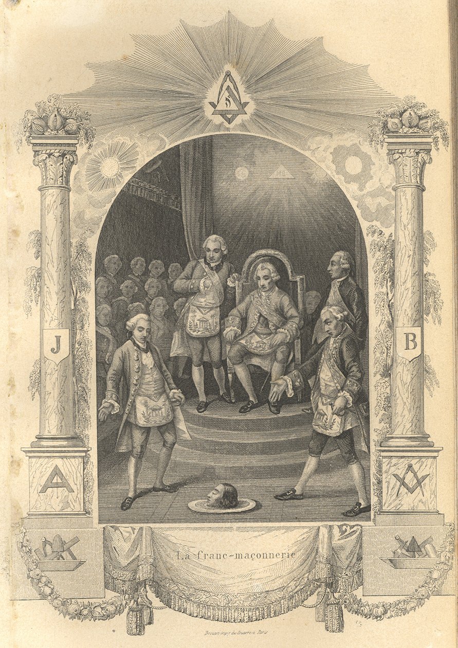 A cerimônia dos maçons franceses, 1844 de Unbekannt