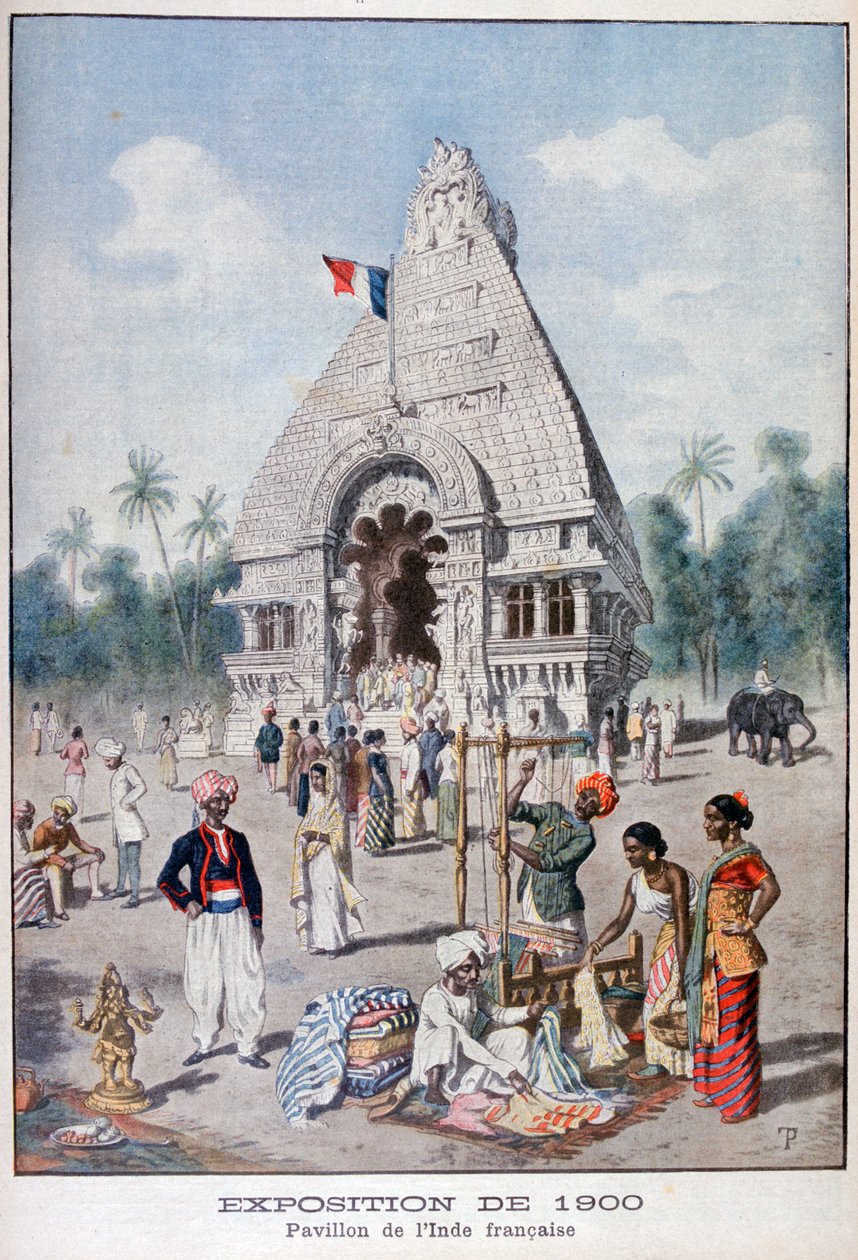 O pavilhão francês da Índia na Exposição Universal de 1900, Paris, 1900 de Unbekannt