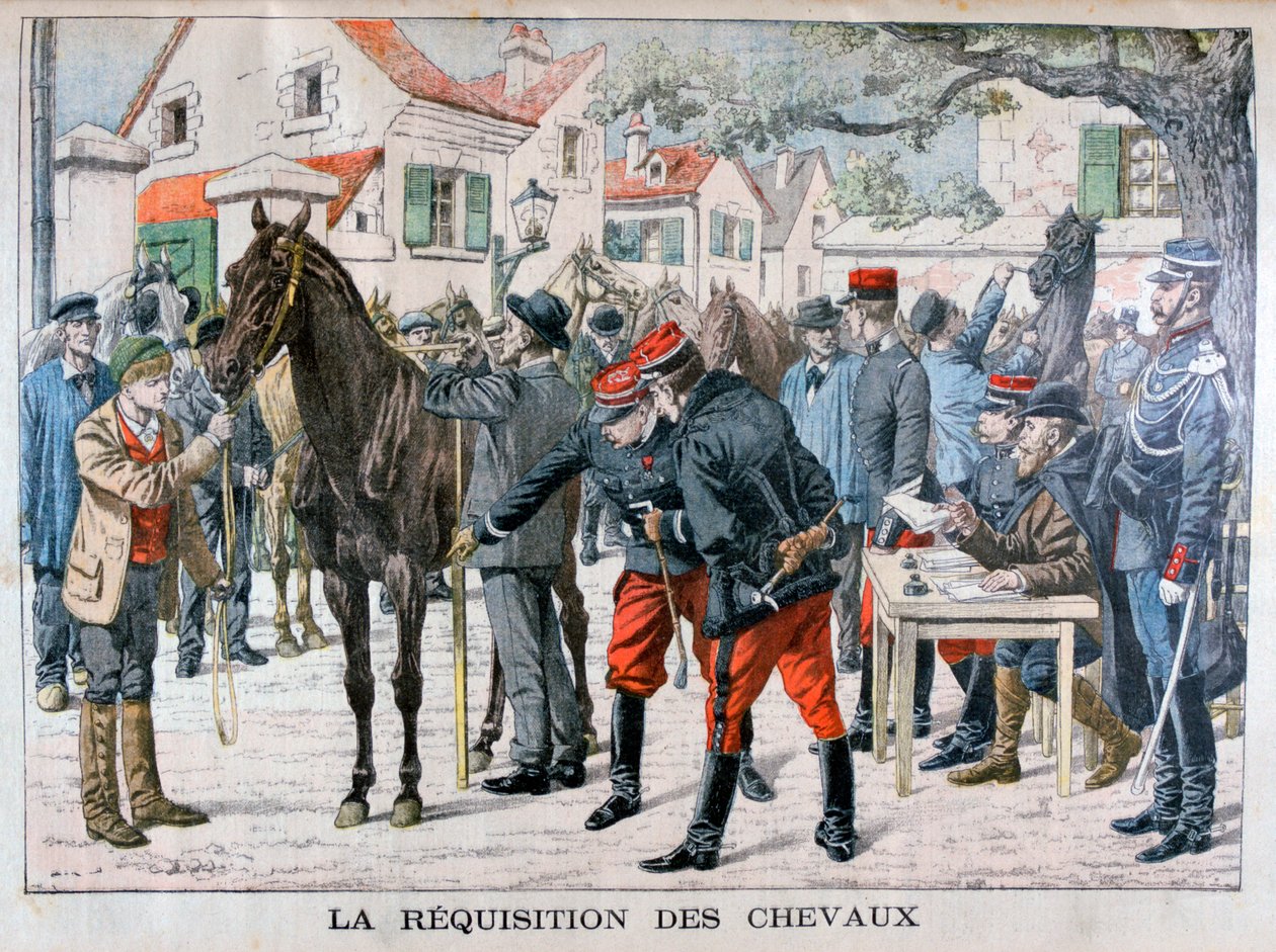 O exército francês comprando cavalos, 1904 de Unbekannt