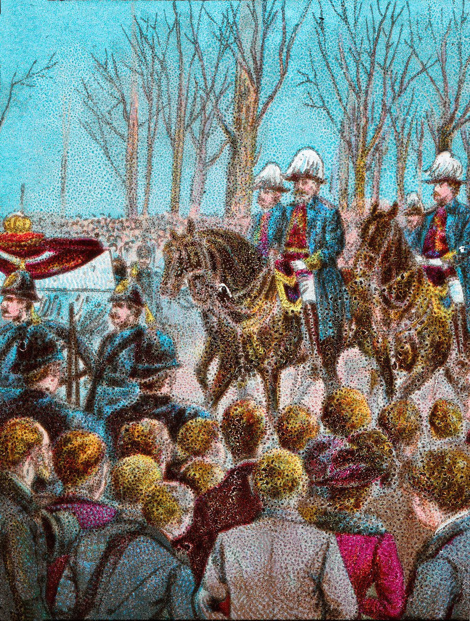O cortejo fúnebre da rainha Vitória, seguido pelo rei Eduardo VII, 1901 c1902 de Unbekannt