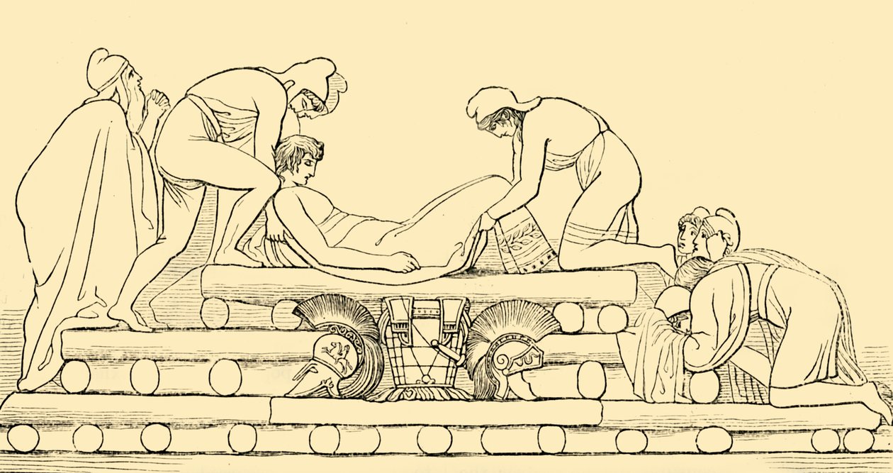 O funeral de Hector, 1890. de Unbekannt