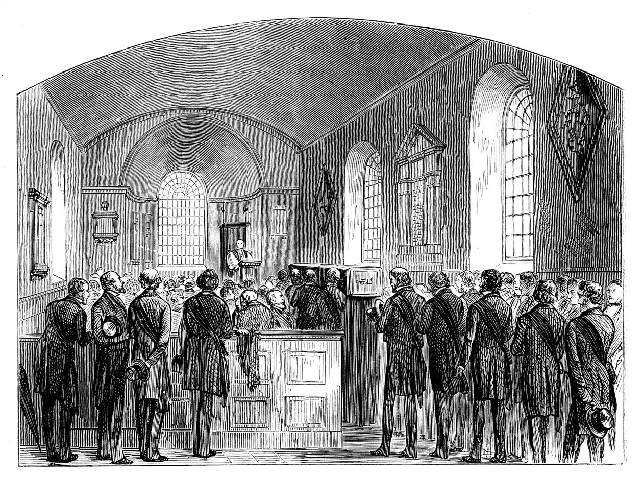 O funeral de Sir Robert Peel, Staffordshire, 1850, c1888 de Unbekannt