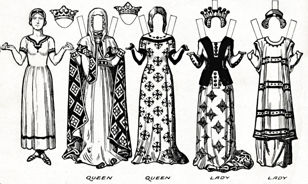 A Galeria de Trajes Britânicos: Vestido Usado no Reinado do Primeiro Eduardo, c1934 de Unbekannt