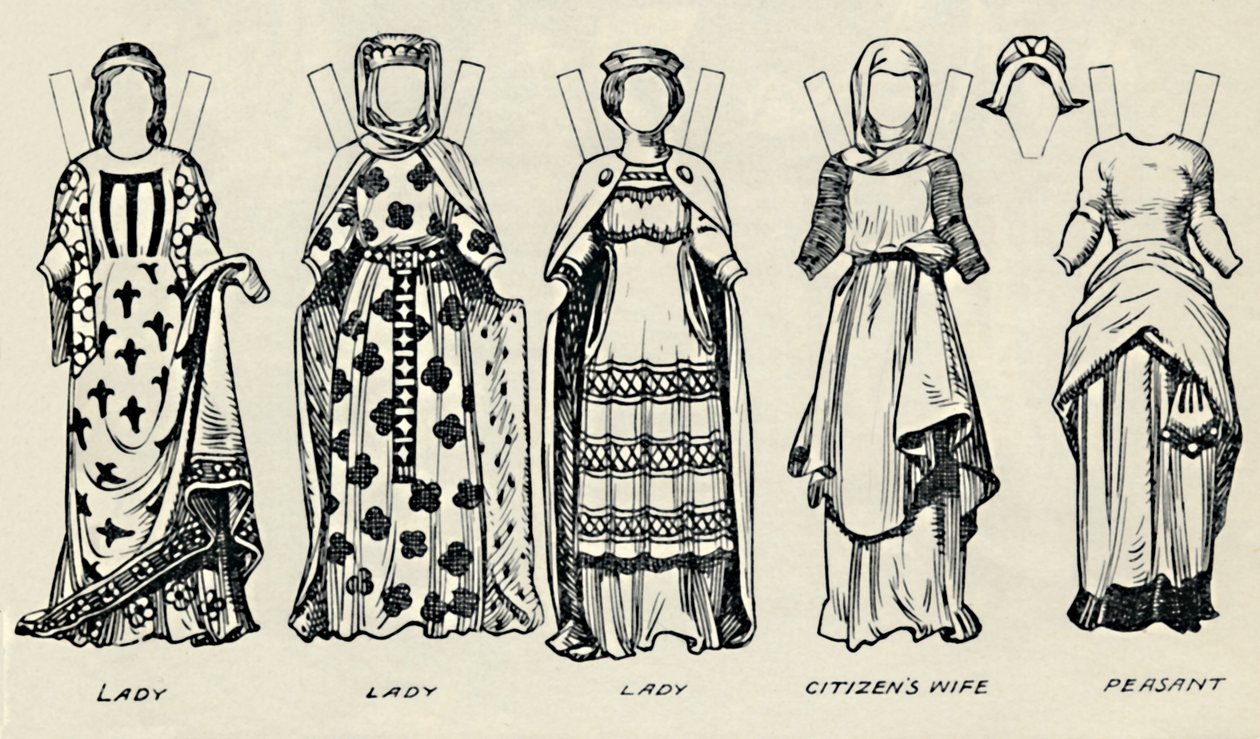 A Galeria de Trajes Britânicos: Como os Ingleses se Vestiram no Tempo do Rei Johns, c1934 de Unbekannt
