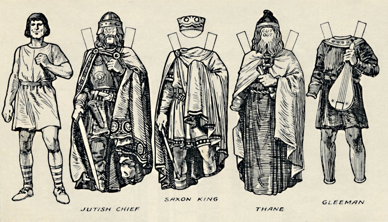 A Galeria de Trajes Britânicos: Como as Pessoas Se Vestiram no Anglo-Saxon Times, c1934 de Unbekannt