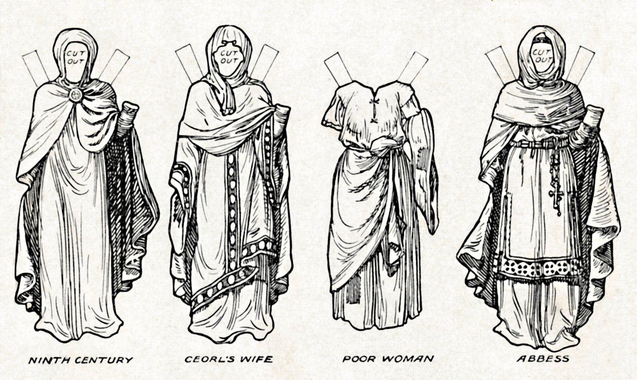 A Galeria de Trajes Britânicos: Como as Pessoas Se Vestiram no Anglo-Saxon Times, c1934 de Unbekannt