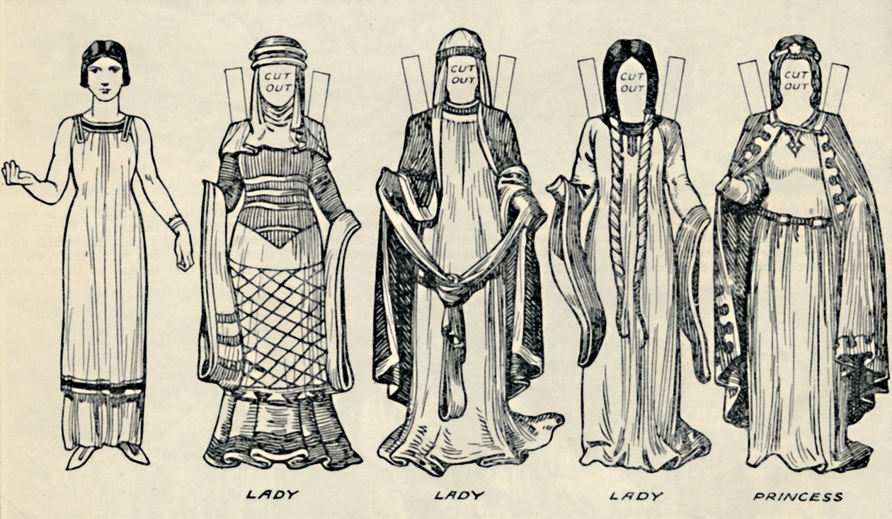 A Galeria de Traje Britânico: O Vestido que as Pessoas Usavam no Norman Times, c1934 de Unbekannt
