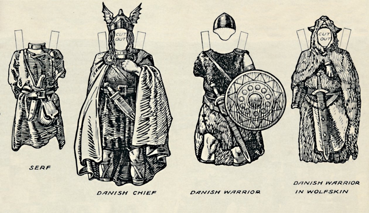 A Galeria de Trajes Britânicos: O Vestido dos Dinamarqueses e Mais tarde Anglo-Saxões, c1934 de Unbekannt