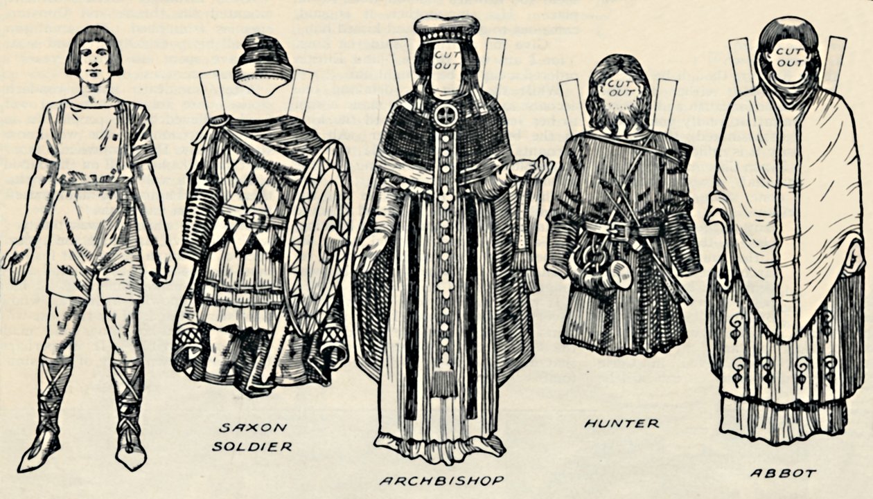 A Galeria de Trajes Britânicos: O Vestido dos Dinamarqueses e Mais tarde Anglo-Saxões, c1934 de Unbekannt