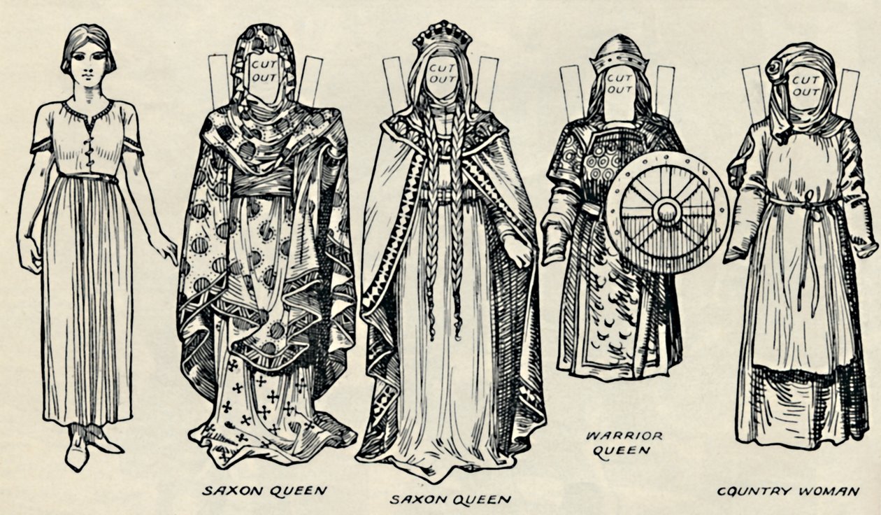 A Galeria de Trajes Britânicos: O Vestido dos Dinamarqueses e Mais tarde Anglo-Saxões, c1934 de Unbekannt