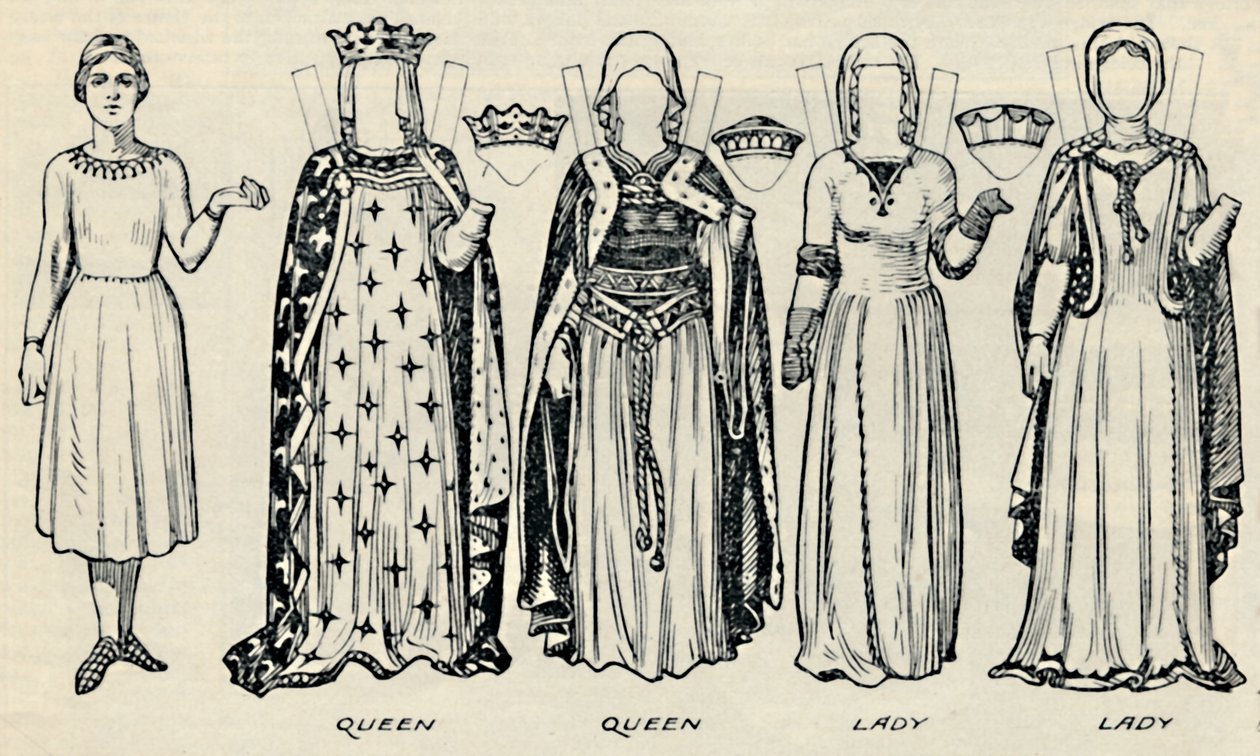 A Galeria de Trajes Britânicos: O que homens e mulheres usavam no tempo de Henry III, c1934 de Unbekannt