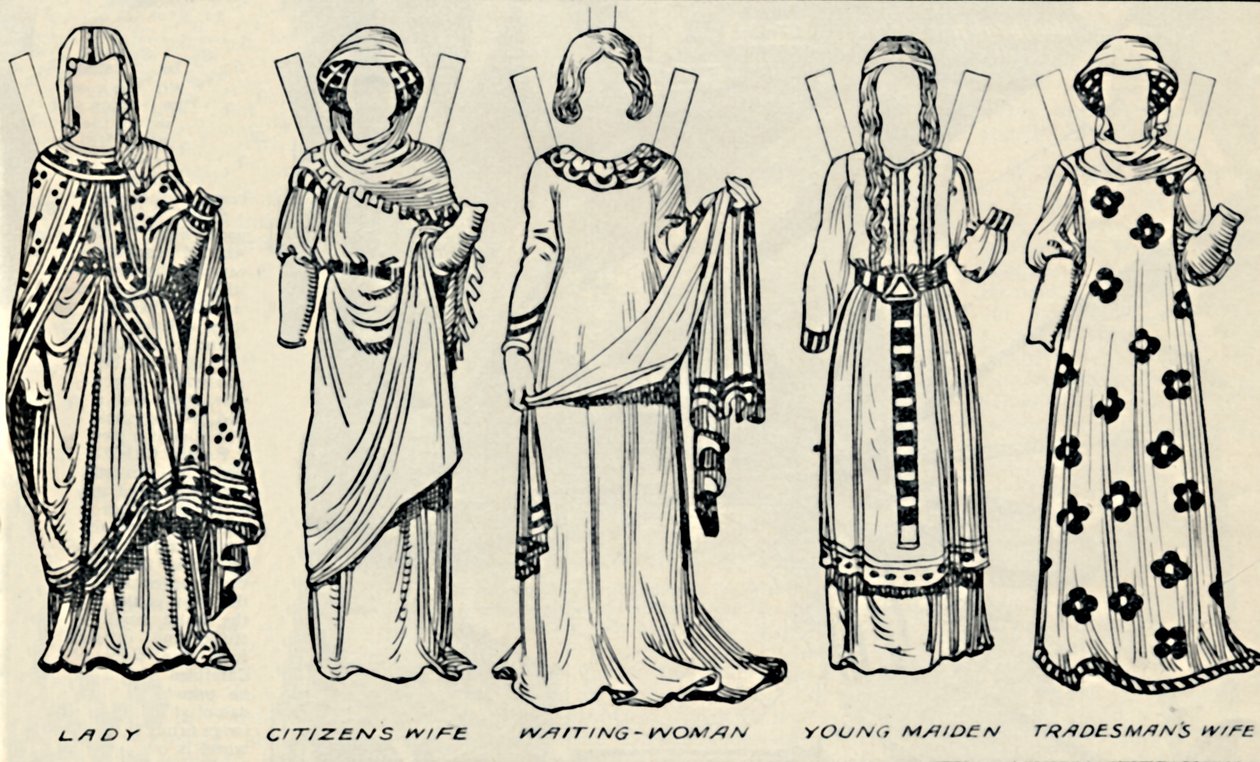 A Galeria de Trajes Britânicos: O que homens e mulheres usavam no tempo de Henry III, c1934 de Unbekannt
