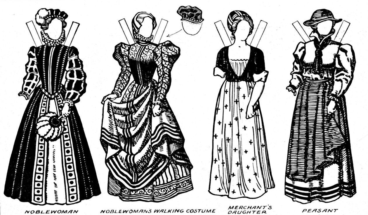 A Galeria de Trajes: Vestidos Usados nos Dias em que a Rainha Mary Reina, c1934 de Unbekannt