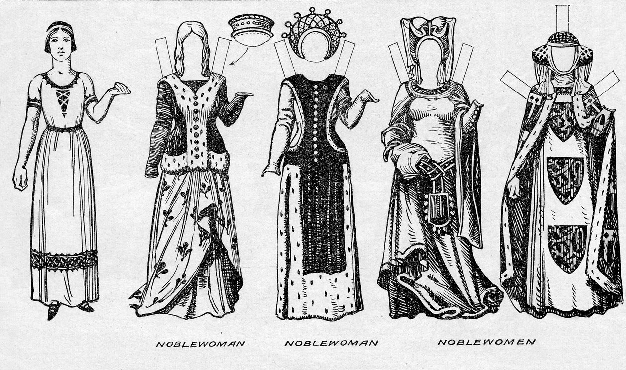 A Galeria de Trajes: Vestidos Usados nos Últimos Anos do Reinado de Edward III, c1934 de Unbekannt