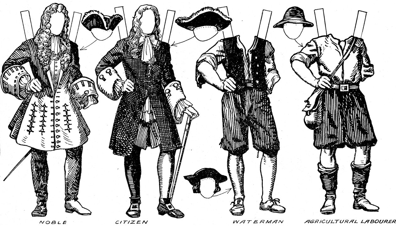 A Galeria de Trajes Ingleses: Alguns dos Vestidos Usados no Tempo de William III, c1934 de Unbekannt