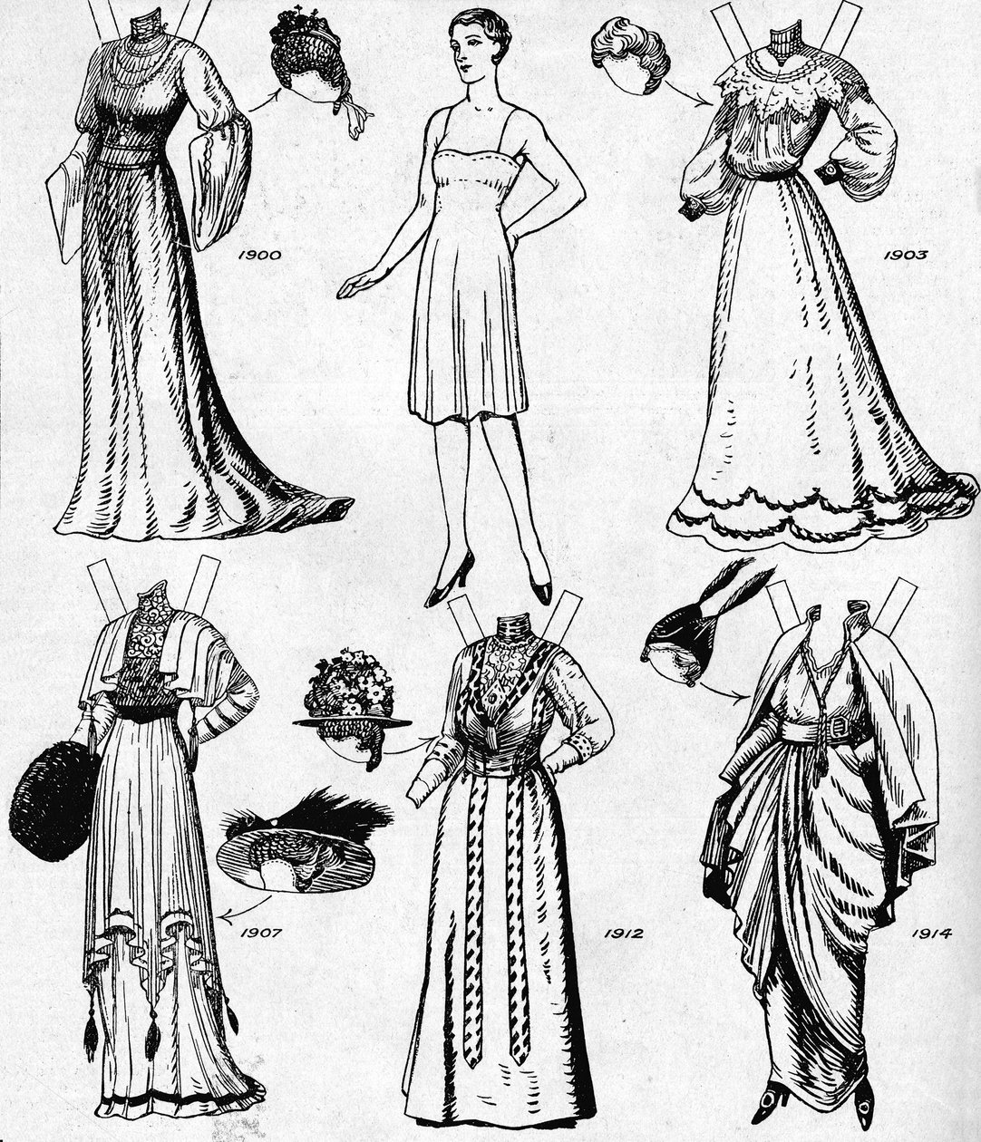 A Galeria de Trajes Históricos: Vestidos Usados Durante o Século XX, c1934 de Unbekannt