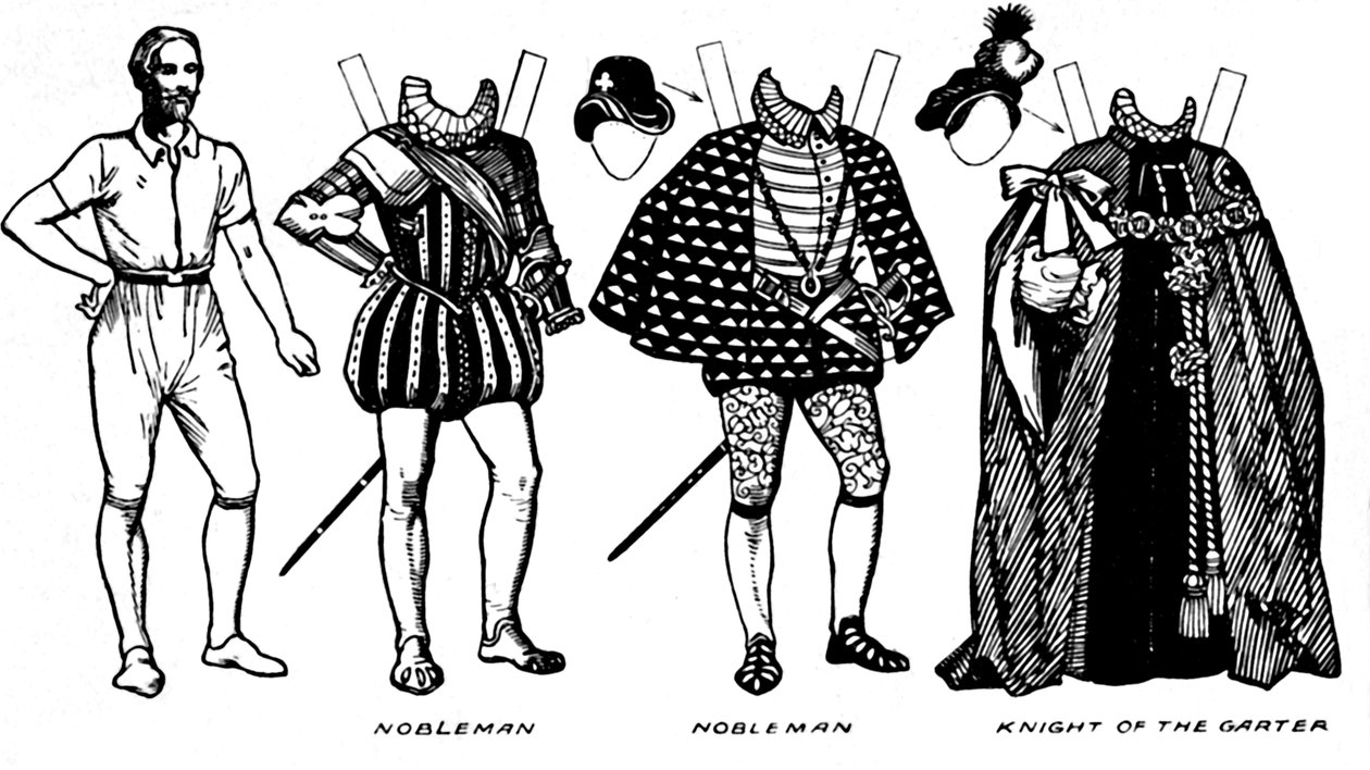A Galeria de Trajes Históricos: Alguns dos Vestidos Usados em Elizabeths Reign, c1934 de Unbekannt