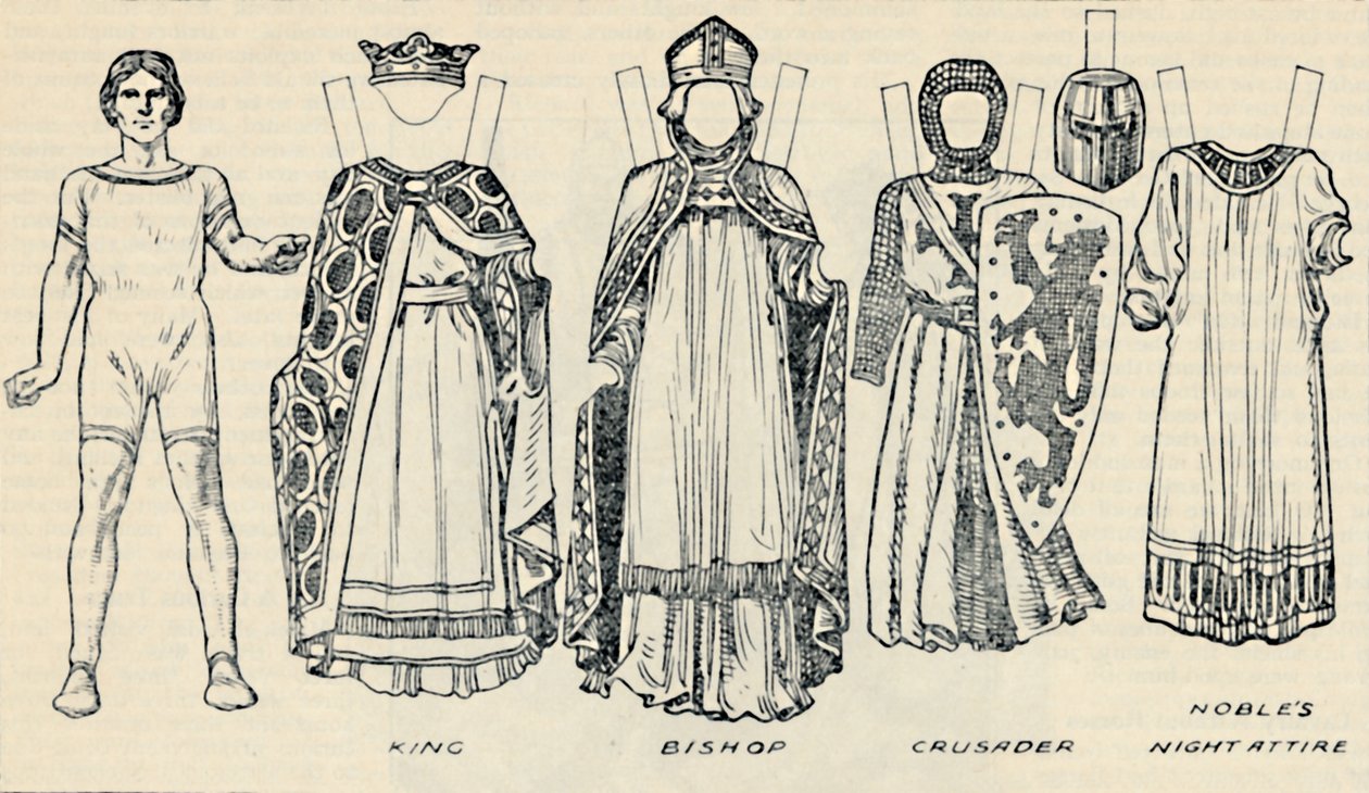 A Galeria de Trajes Históricos: Os Vestidos Usados nos Dias de Richard I, c1934 de Unbekannt