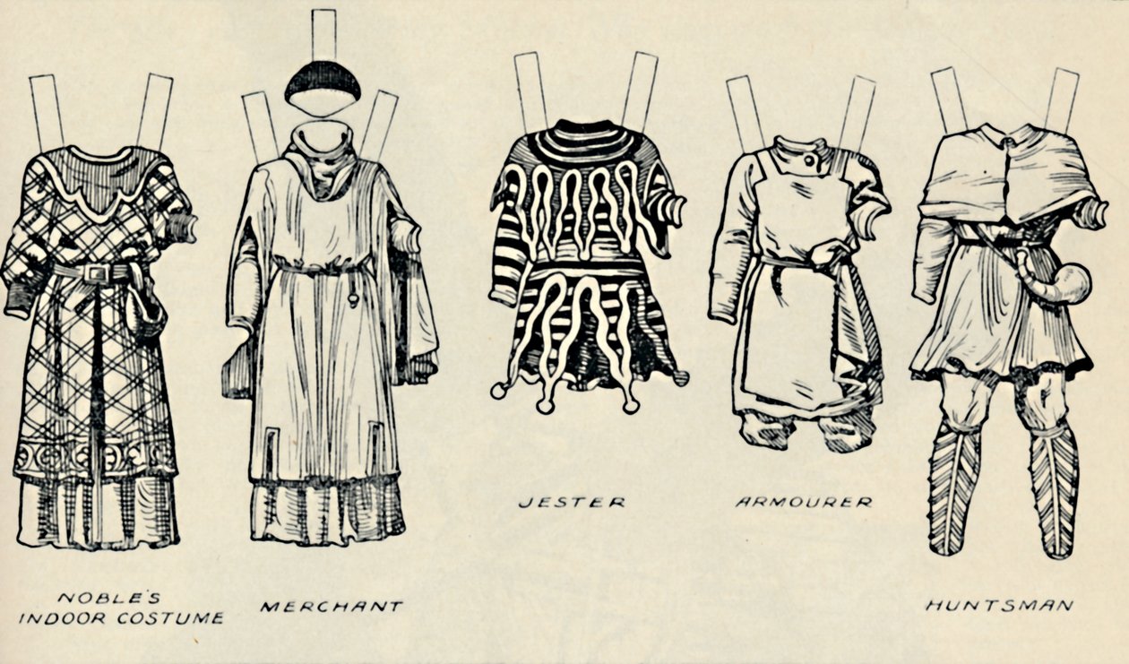 A Galeria de Trajes Históricos: Os Vestidos Usados nos Dias de Richard I, c1934 de Unbekannt