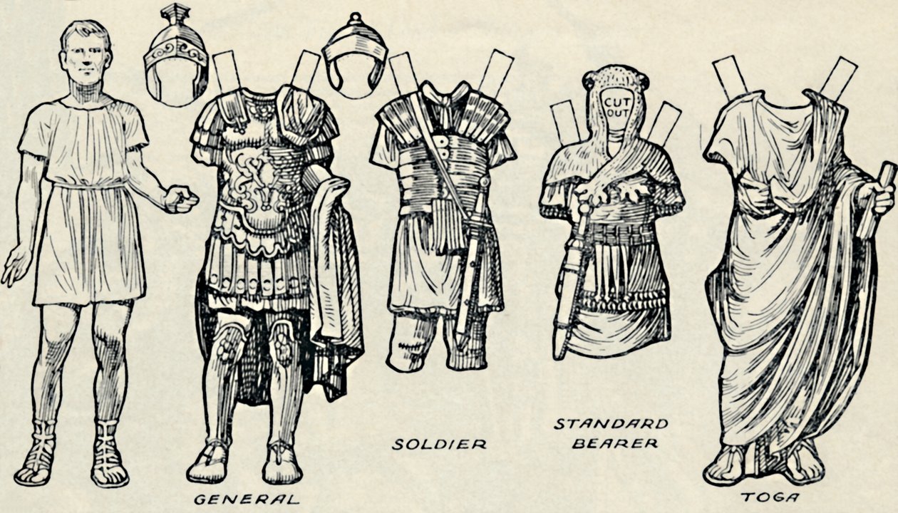 A Galeria de Trajes Históricos: O que os britânicos e romanos costumavam usar, c1934 de Unbekannt