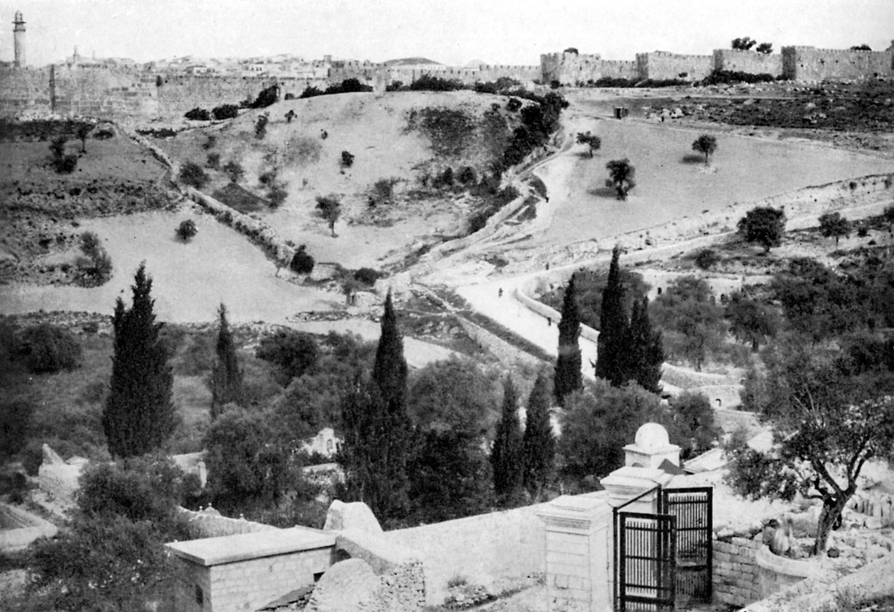 O Jardim do Getsêmani e a Cidade Santa de Jerusalém, 1926 de Unbekannt