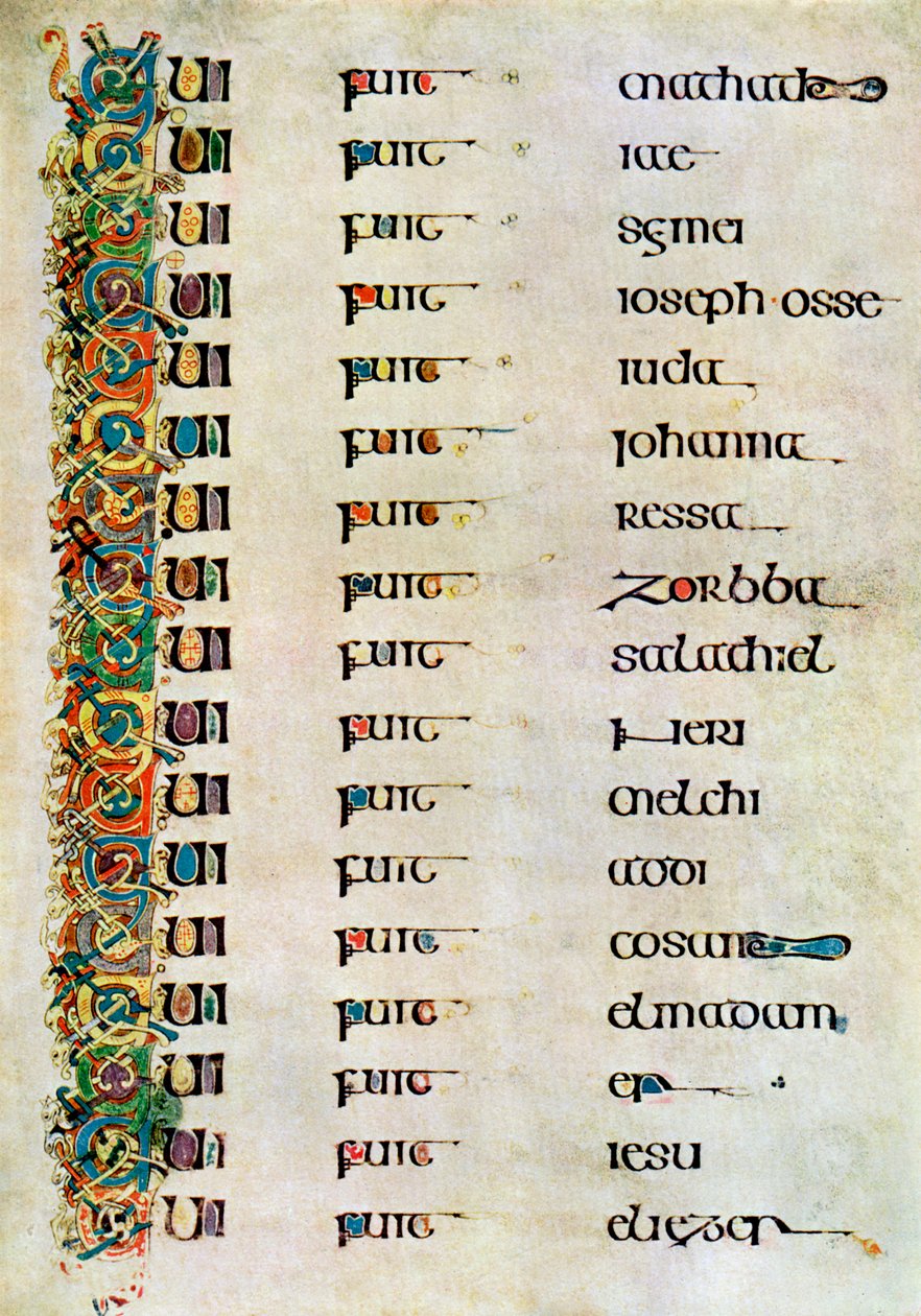 A genealogia de Cristo, 800 dC, século 20 de Unbekannt