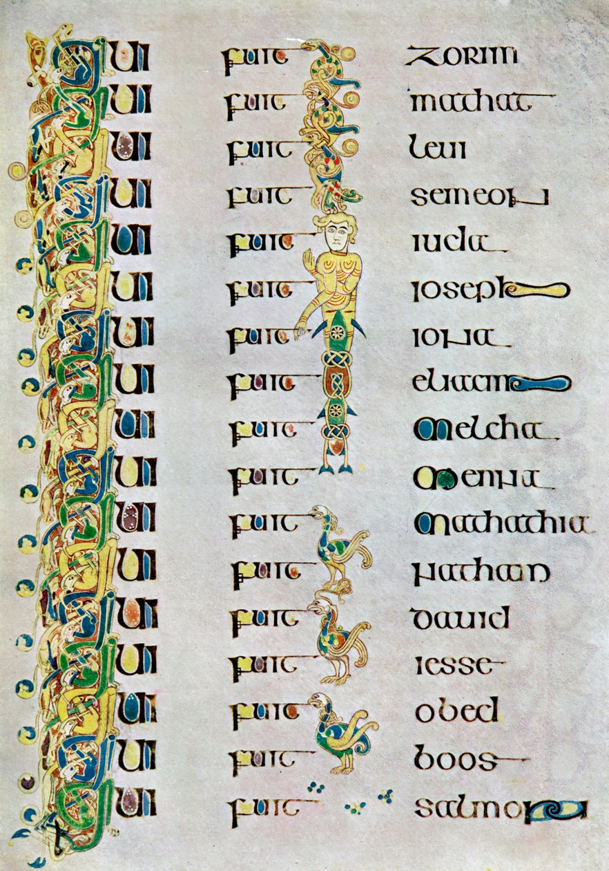 A genealogia de Cristo, 800 dC, século 20 de Unbekannt